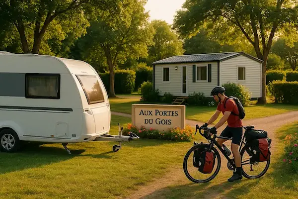 Vue du Camping Aux Portes du Gois près de Noirmoutier en Vendée